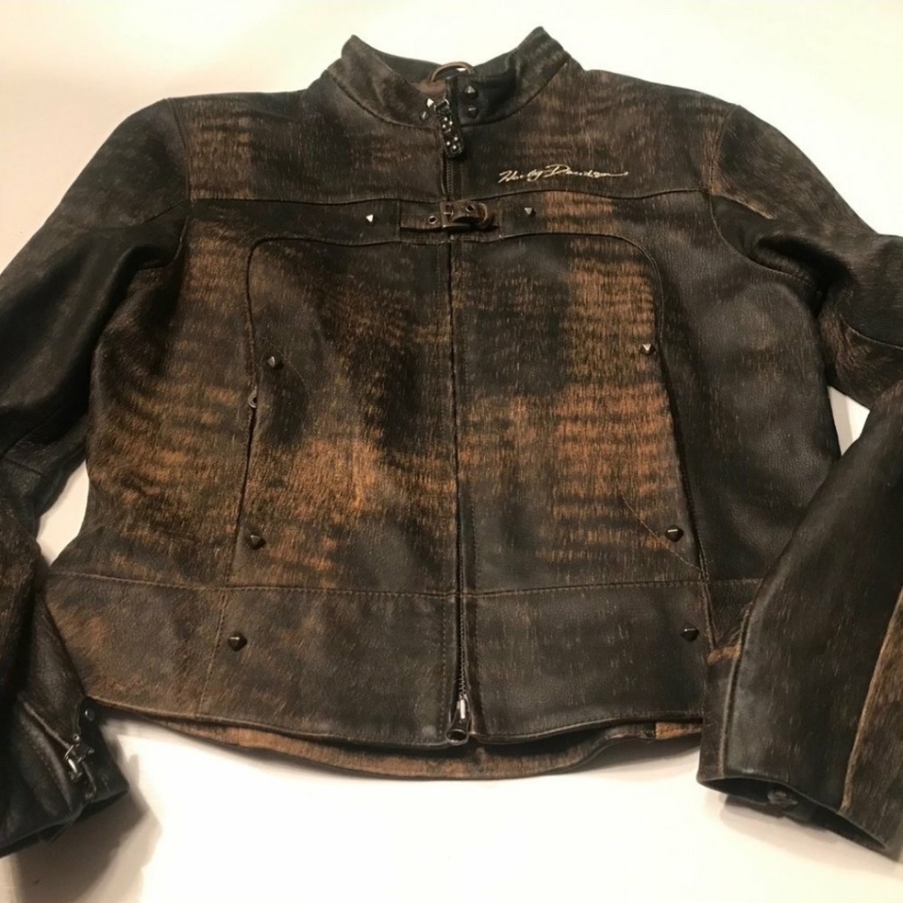 Harley Davidson Terrain Genuine Leather Coat Small